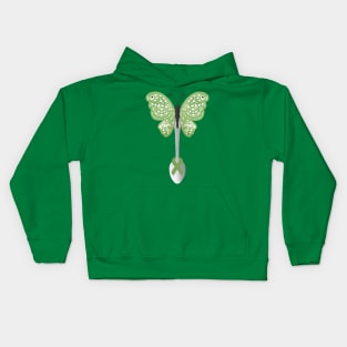 Butterfly Spoon Awareness Ribbon! (Green) Kids Hoodie